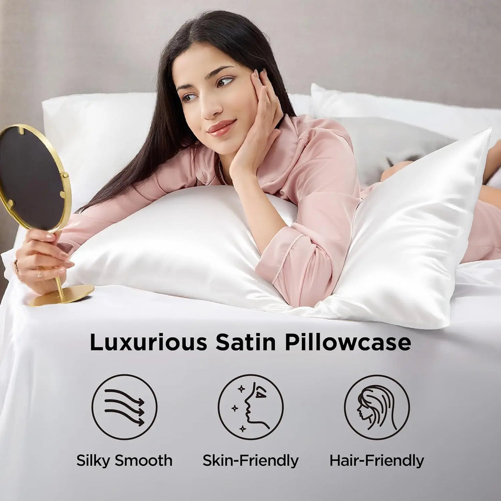 Bedsure King Satin Pillowcases – Set of 2