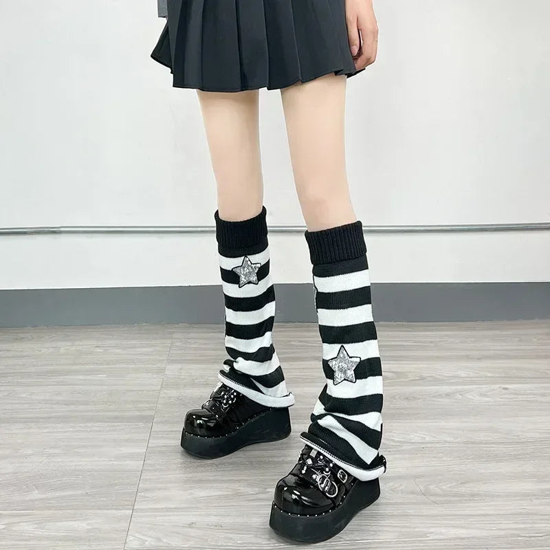 Star Stripe Gothic Lolita Leg Warmers