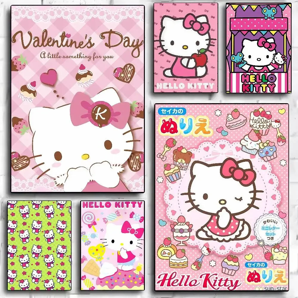 Hello Kitty Cartoon Wall Art Poster