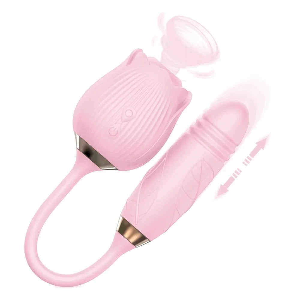3-in-1 Rose Suction & Telescopic Vibrator
