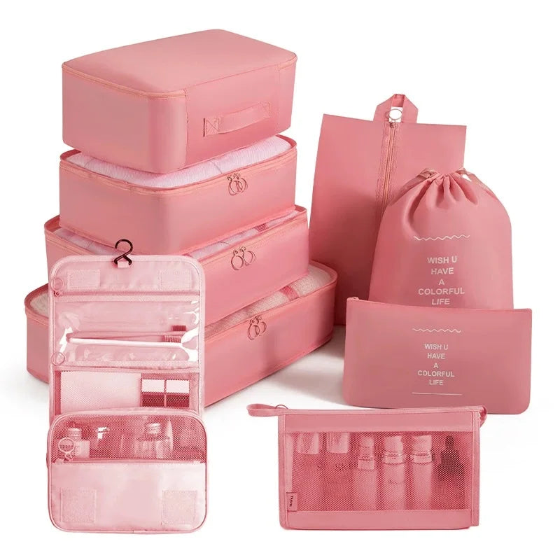 Travel Packing Cube Set for Clothes & Shoes