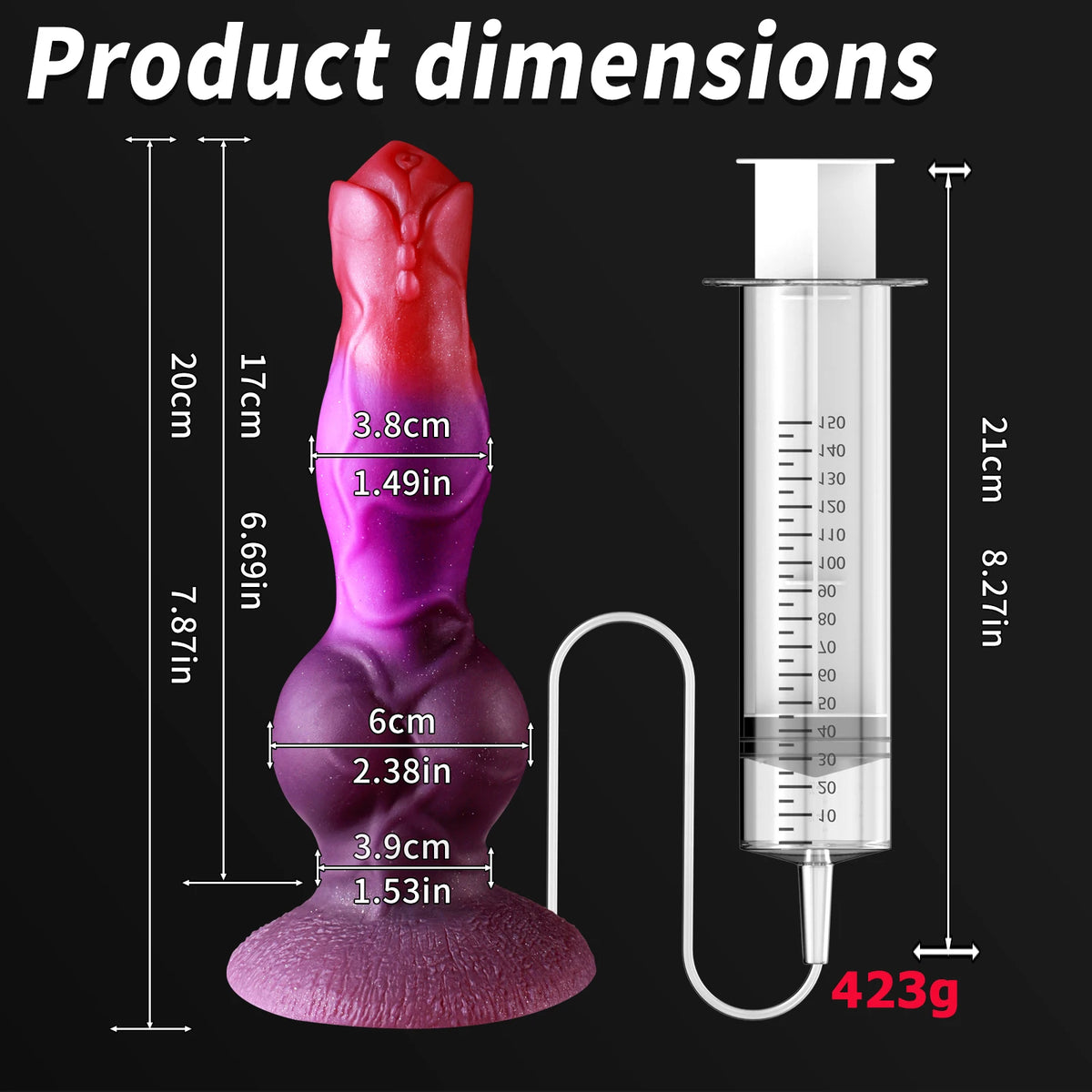 17 cm Squirting Knotted Fantasy Dildo