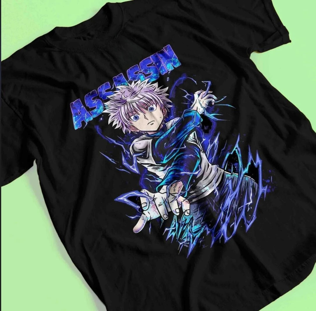 2026 New Anime Hunter X Hunter Printed Short Sleeve T-shirt Men's and Women's T-shirt Men's Top Sports T-shirt Harajuku Tee
