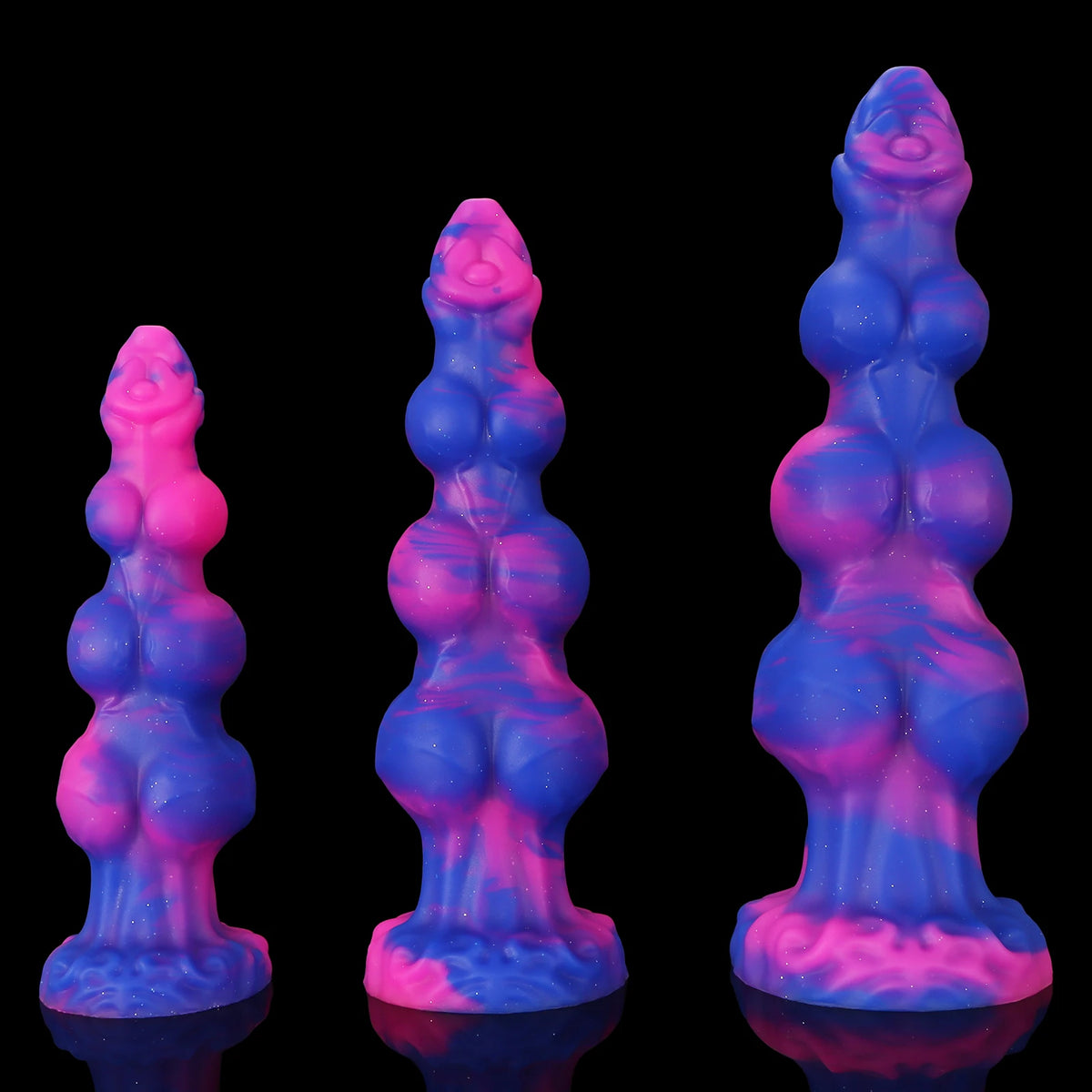 Knotted Silicone Anal Dildo with Suction Cup