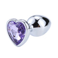 Heart-Base Crystal Metal Anal Plug