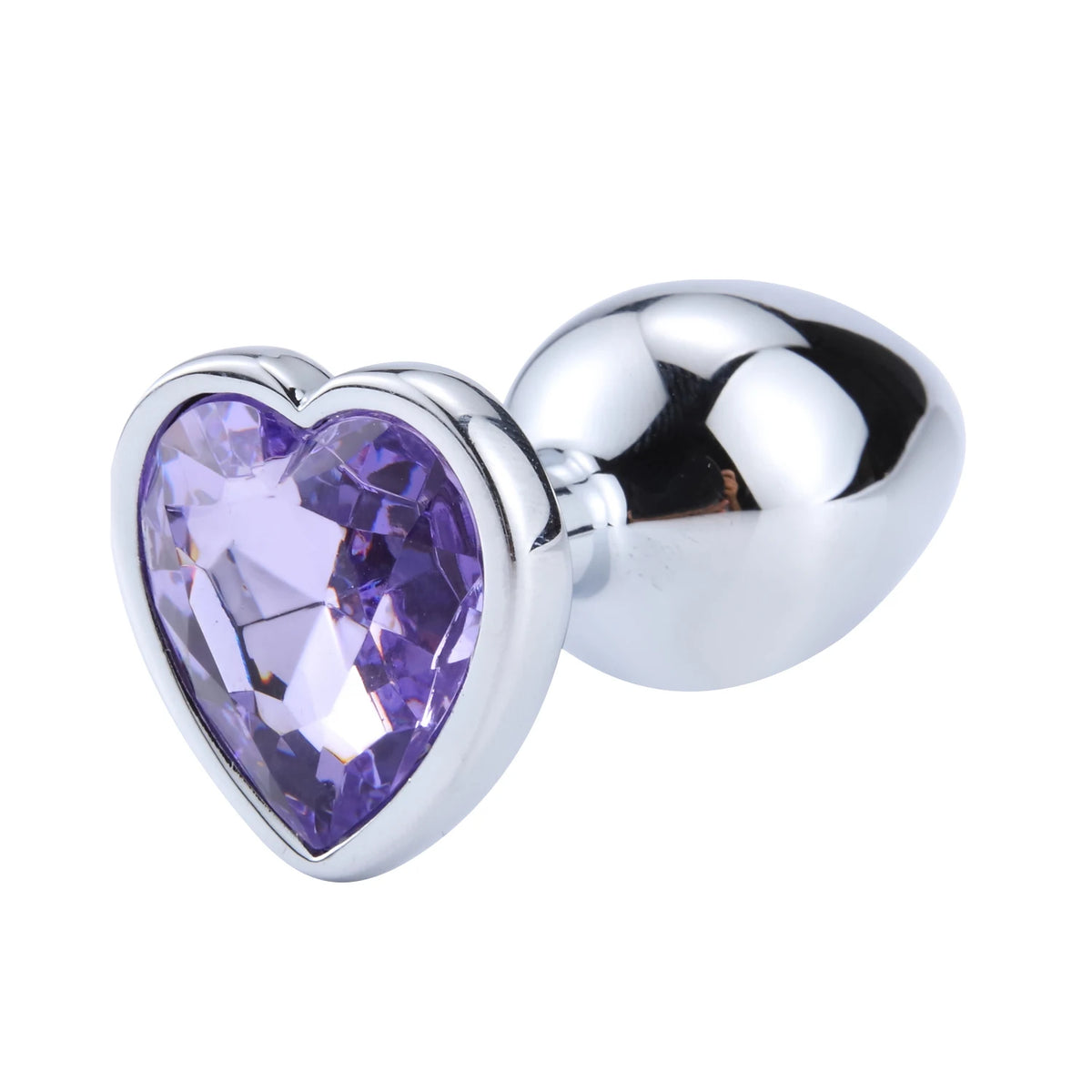 Heart-Base Crystal Metal Anal Plug