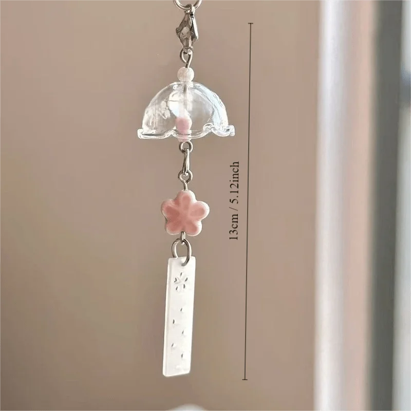 Sakura Beaded Phone Charm – Pink Y2K Lanyard