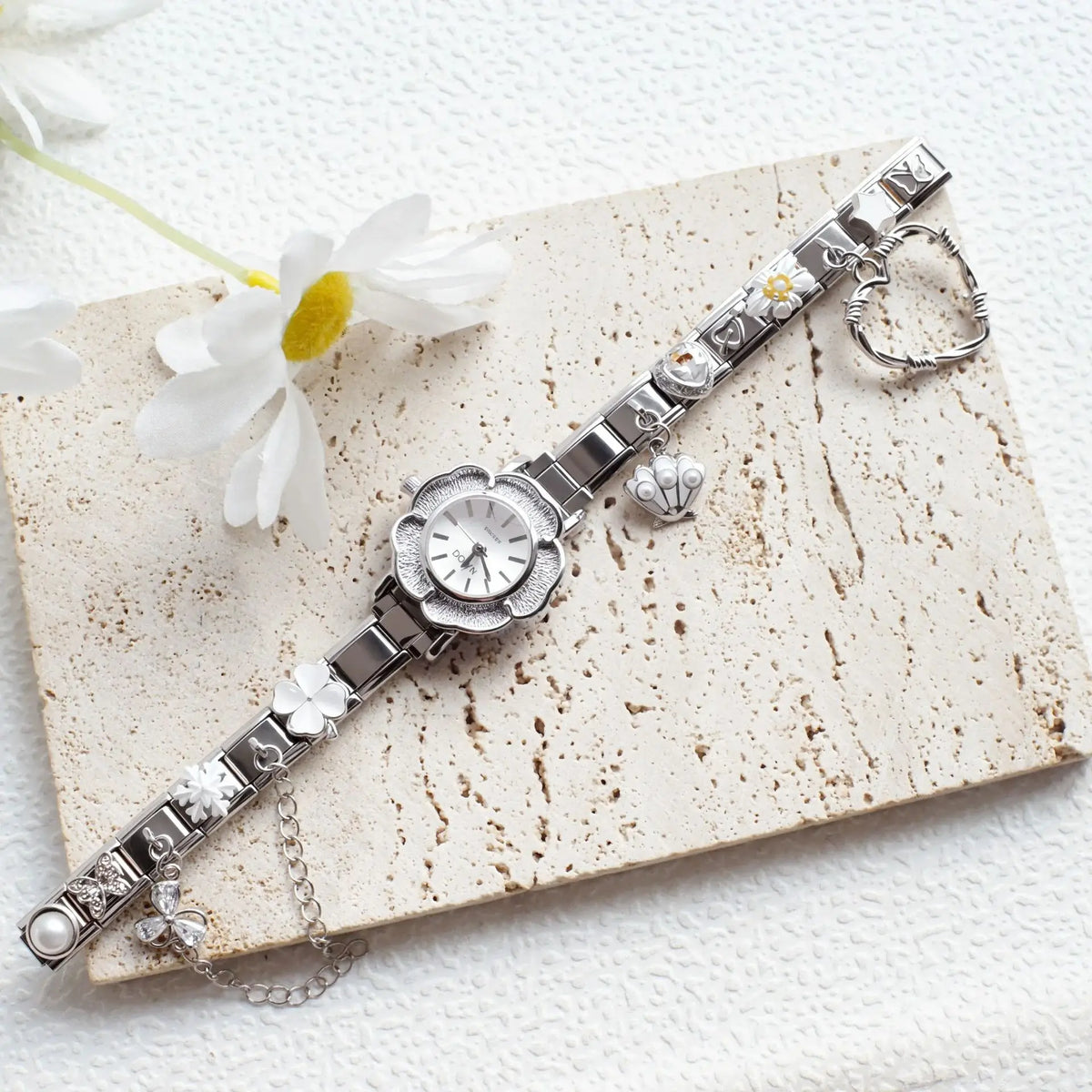 Women's Custom Charm Bracelet Quartz Watch