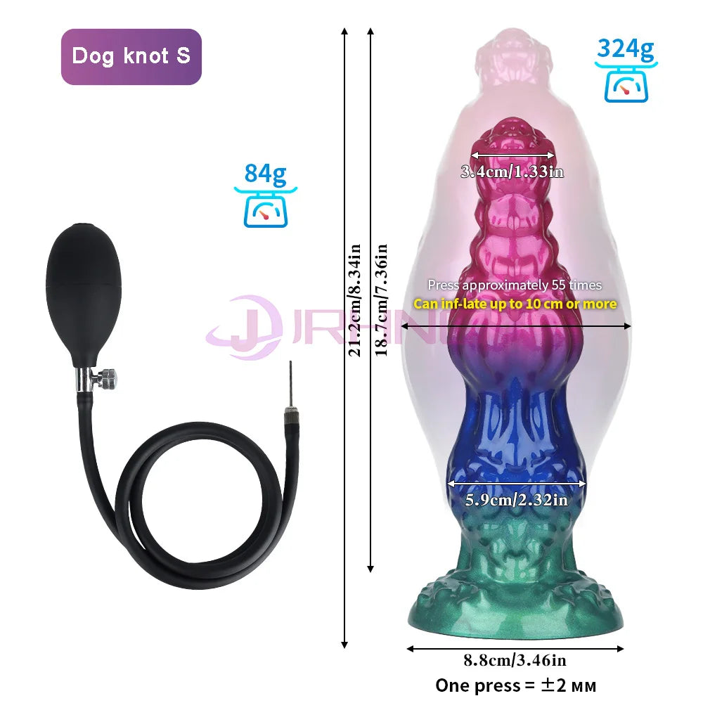 Inflatable Knotted Anal Plug – Up to 11 cm
