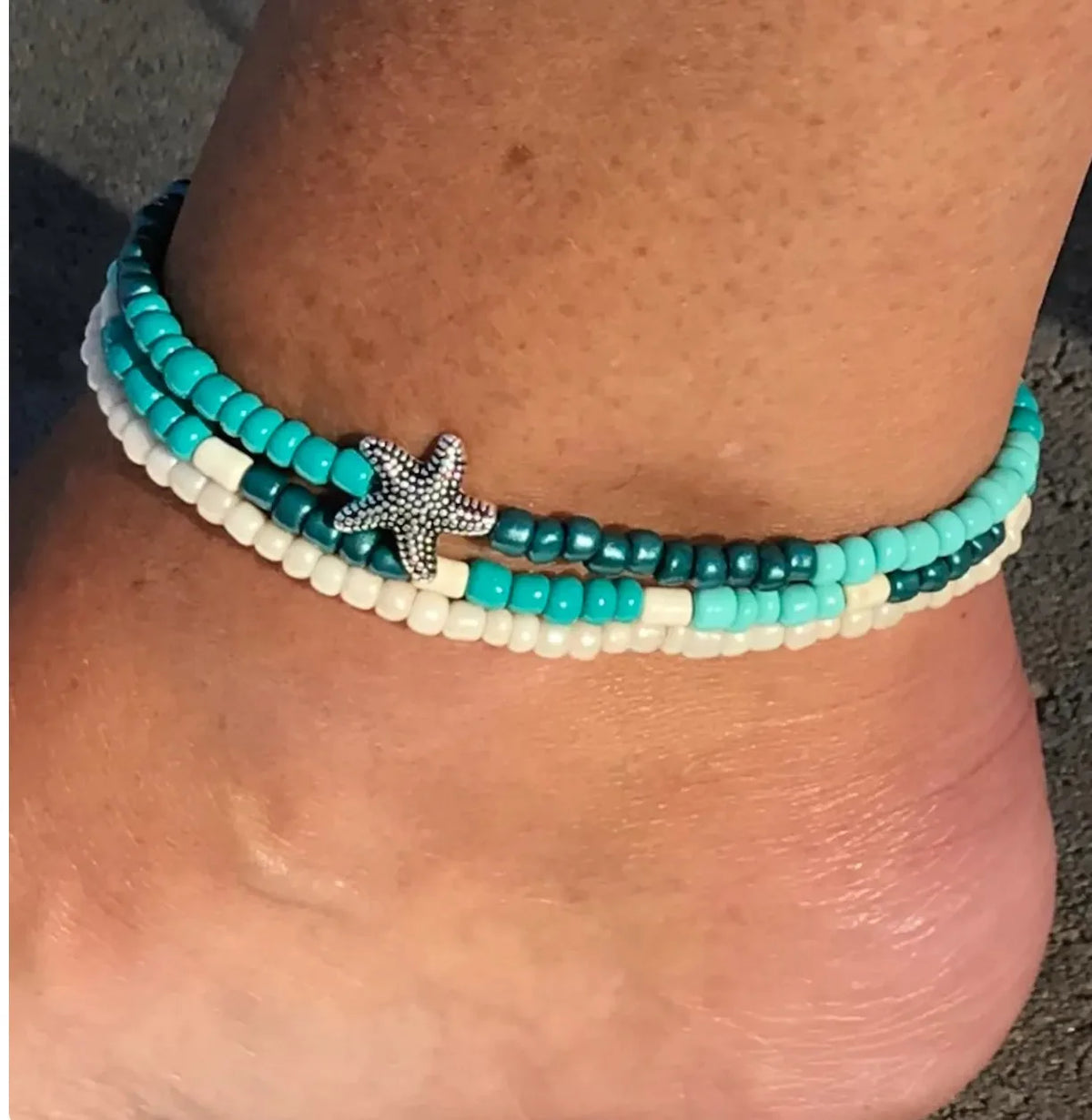 Women's Boho Lotus Chakra Beaded Anklet