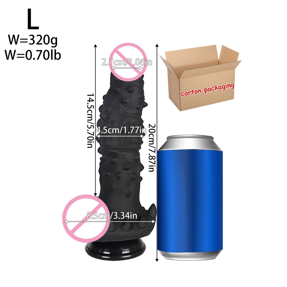 Large Knotted Silicone Animal-Style Dildo