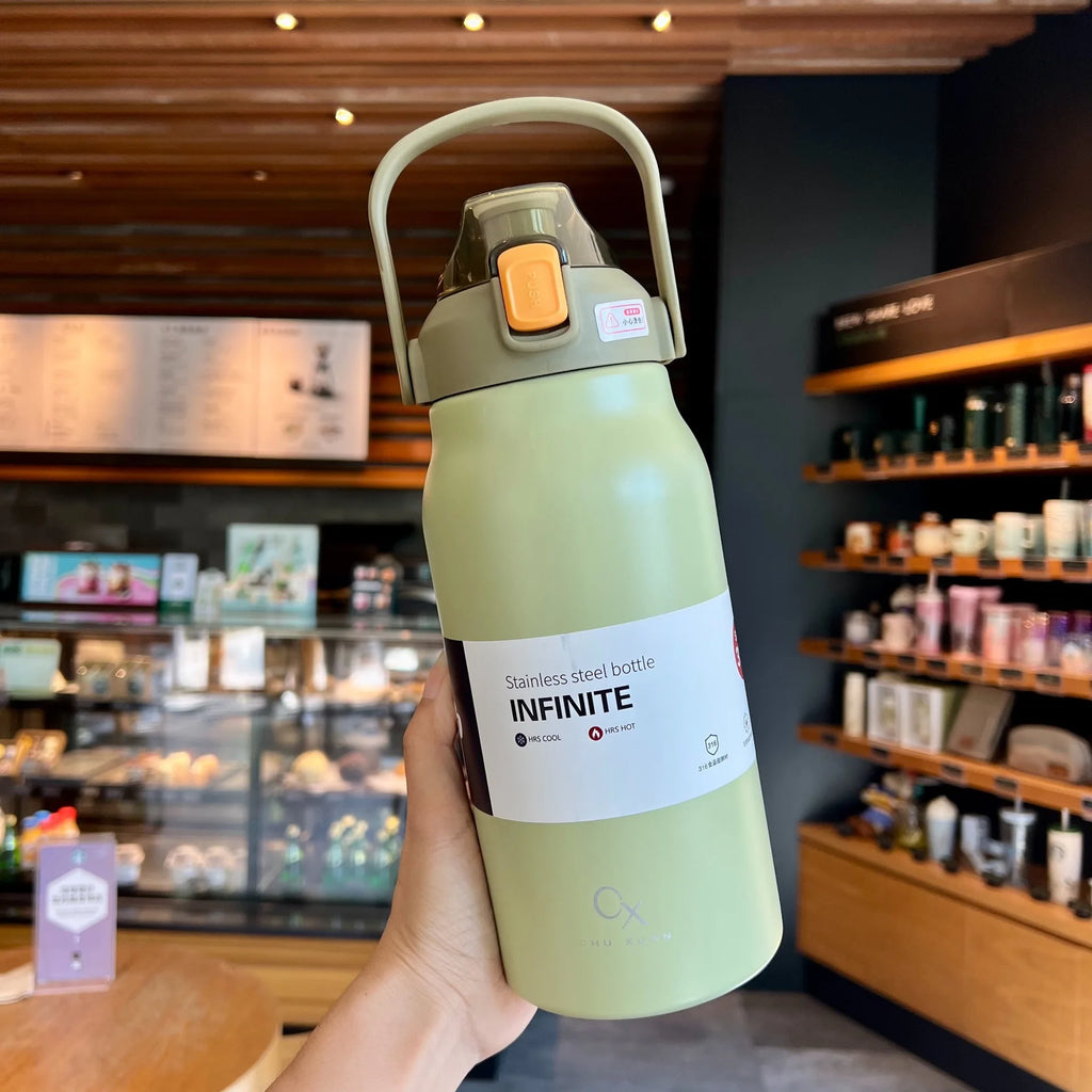 Tumbler Thermo Bottle Large Capacity With Straw Stainless Steel Thermal Water Bottle Cold and Hot Thermos Cup Vacuum Flask Gym
