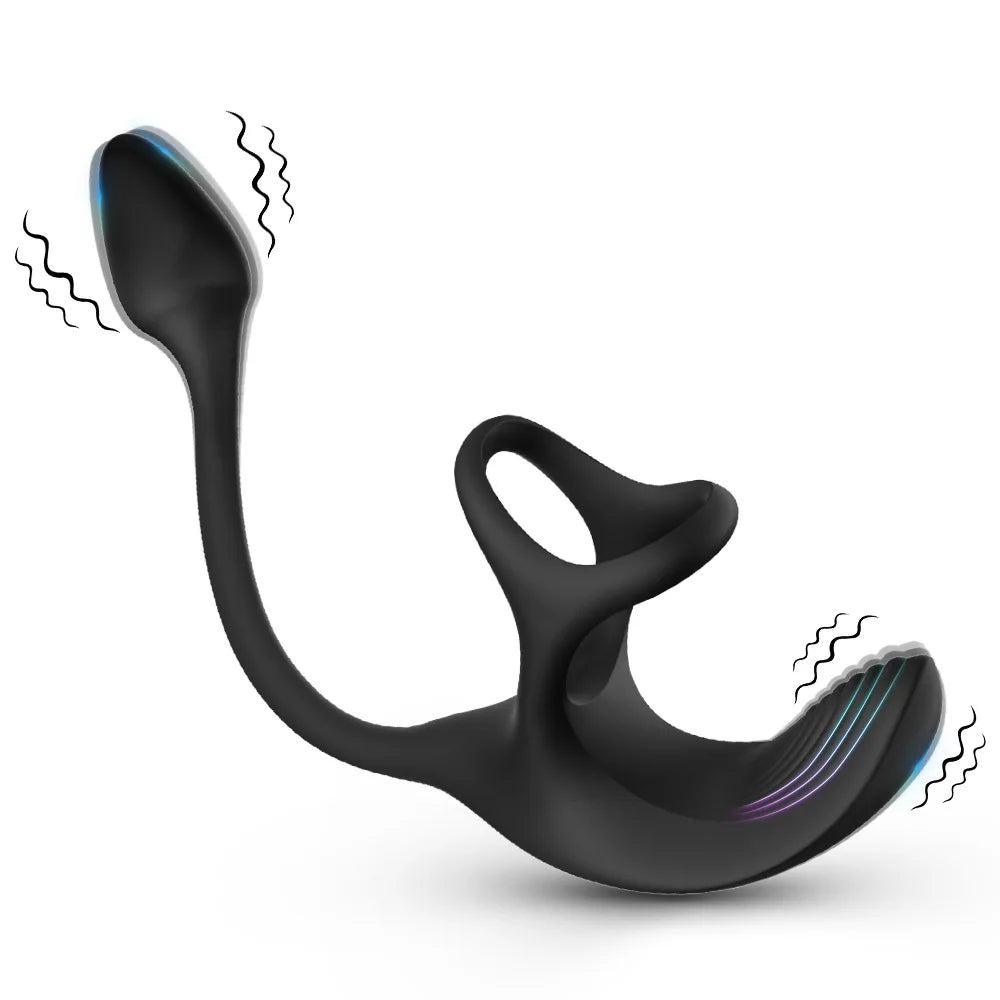 Vibrating Prostate Massager with Ring
