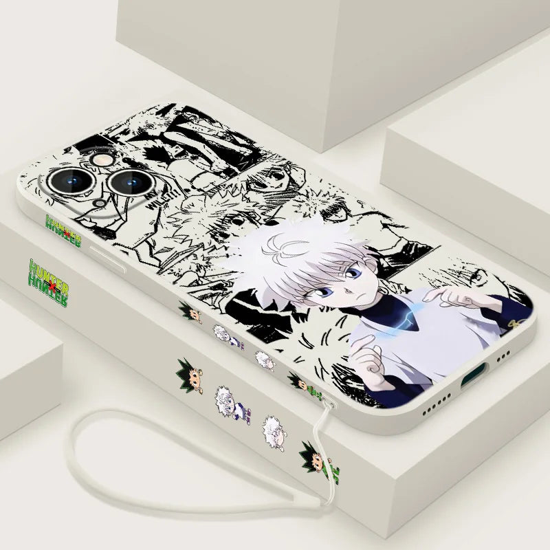 HUNTER×HUNTER Phone Case with Lanyard For IPhone 16 e 15 14 13 12 11 Pro Max X XR XS Plus Mini SE 2020 2022 Anime Mobile Case