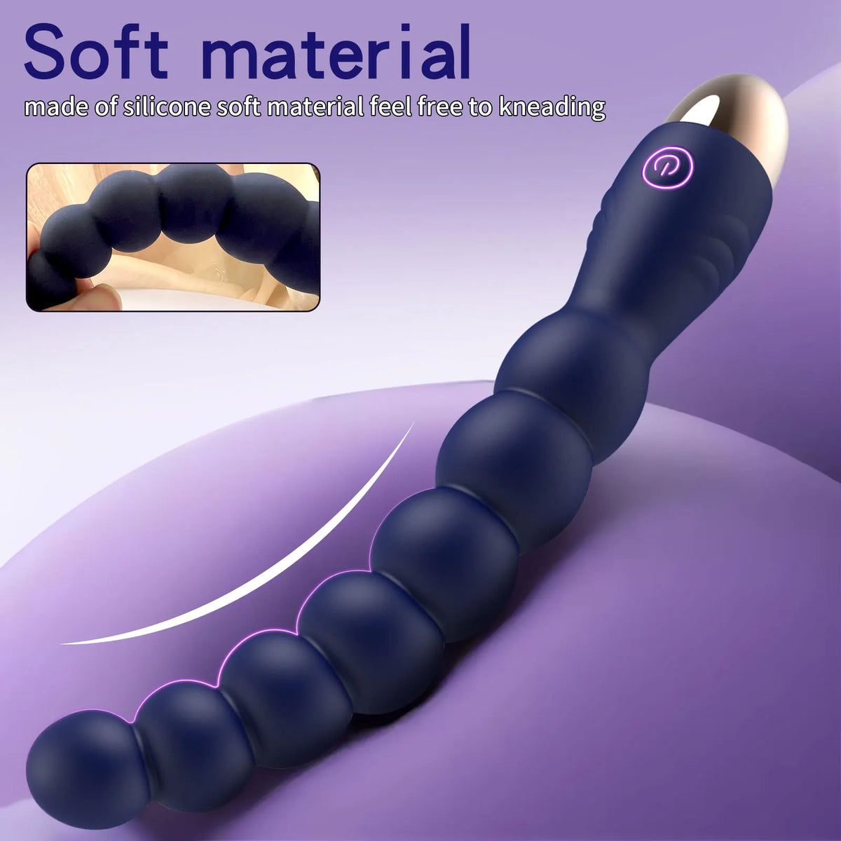 Vibrating Silicone Anal Bead Prostate Massager