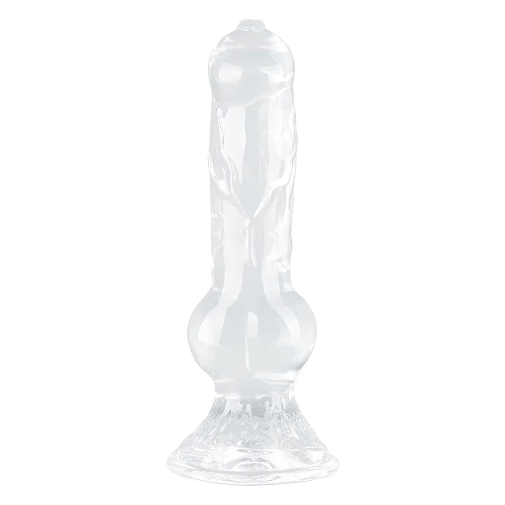 18-33cm Long Animal Dog Dildo TPE Clear Anal Plug Dog Penis Big Suction Cup Cock Vagina Masturbator Anal Sex Toys For Men Women