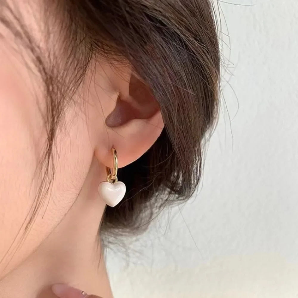 Heart & Square Geometric Drop Earrings