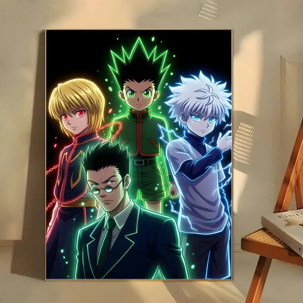 Animation H-Hunter x Hunter Poster  Self-adhesive Art Waterproof Paper Sticker Coffee House Bar Room Wall Decor