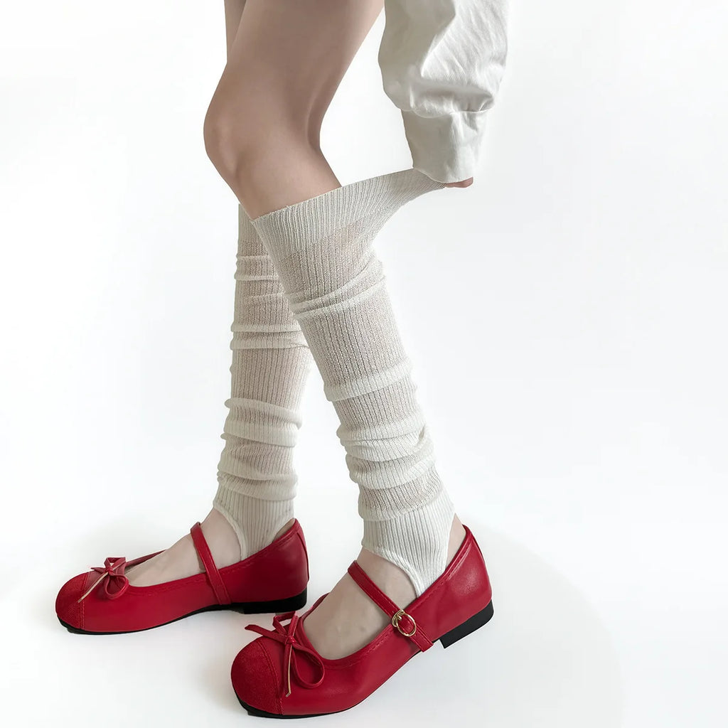 Thin Cotton Knit Lolita Leg Warmers