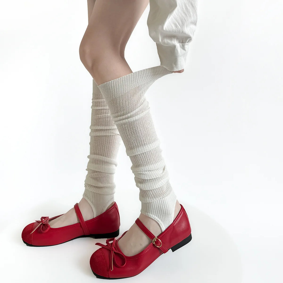 Thin Cotton Knit Lolita Leg Warmers