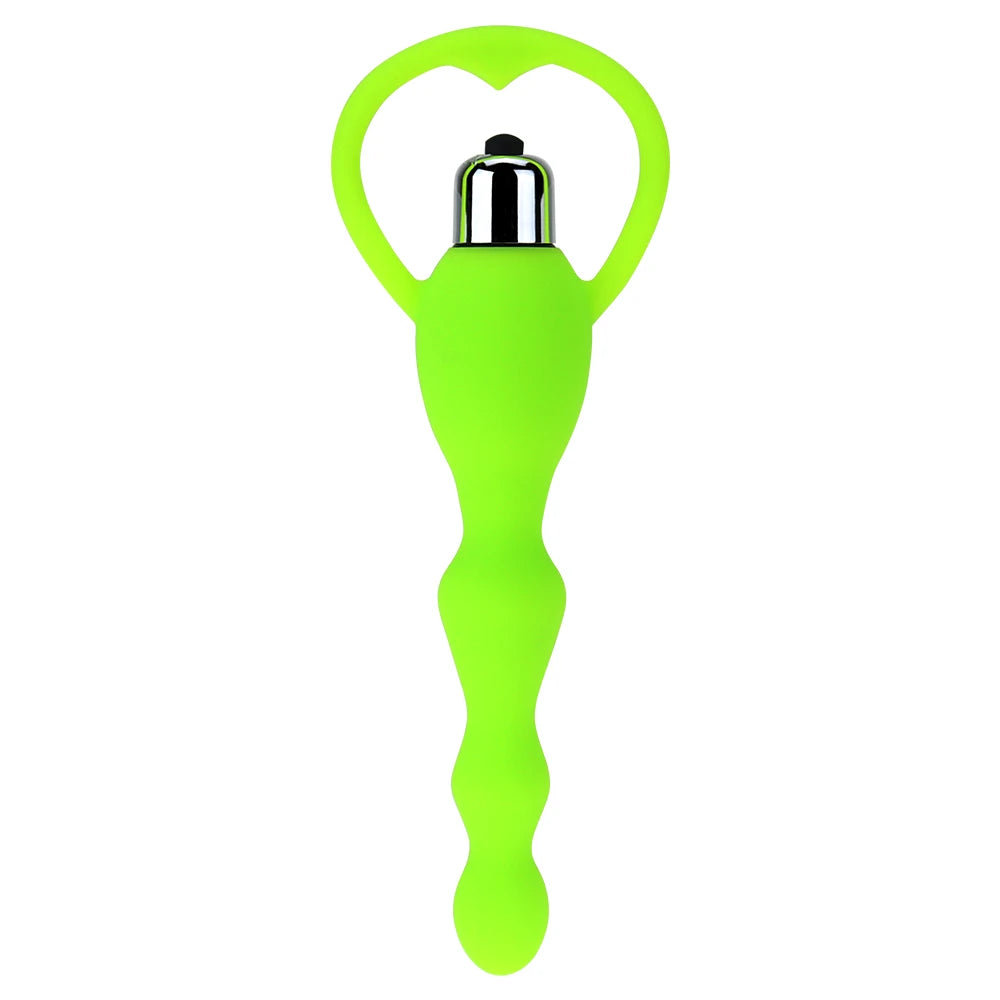 Long Silicone Vibrating Anal Beads