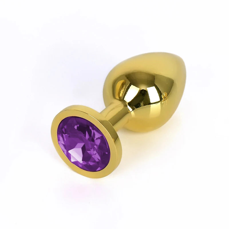 3-Piece Diamond-Base Metal Anal Plug Set