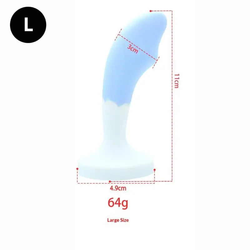 Silicone Anal Plug with Crystal Gem Base