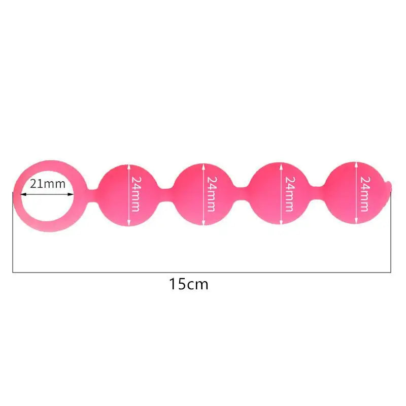 Large 4-Bead Silicone Anal Plug