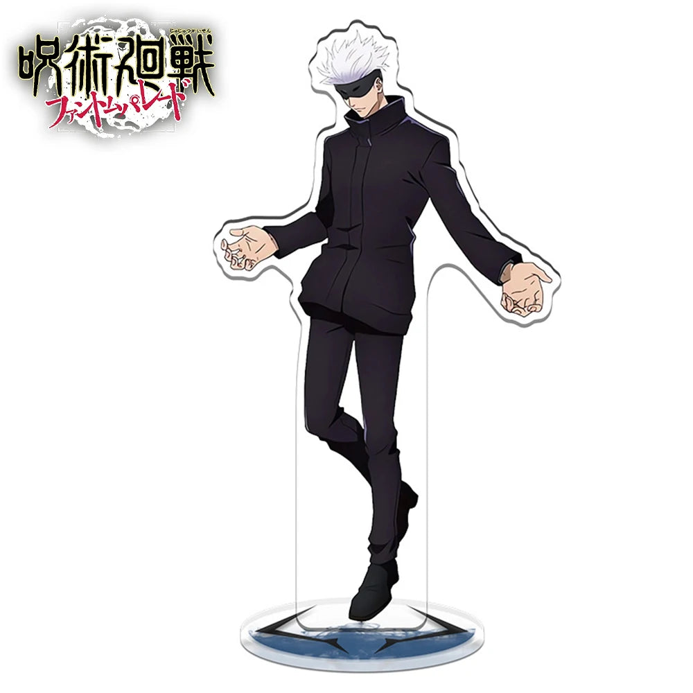 1PCS Anime Jujutsu Kaisen Yuji Itadori Satoru Gojo Stand Model Plate Desk Decor Standing Sign Game Fans Gift
