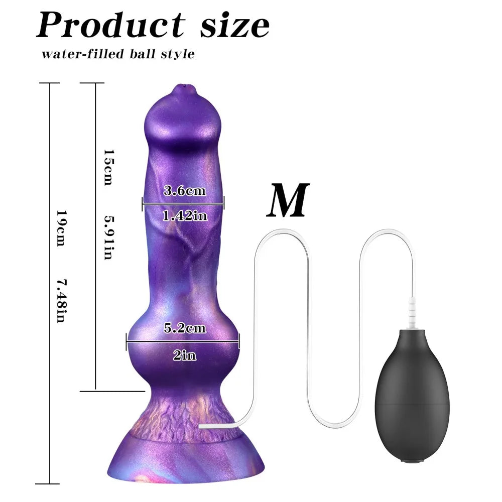 Realistic Silicone Animal-Style Dildo with Liquid Syringe Function