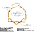 18K Gold-Plated 316L Stainless Steel Heart Bracelet