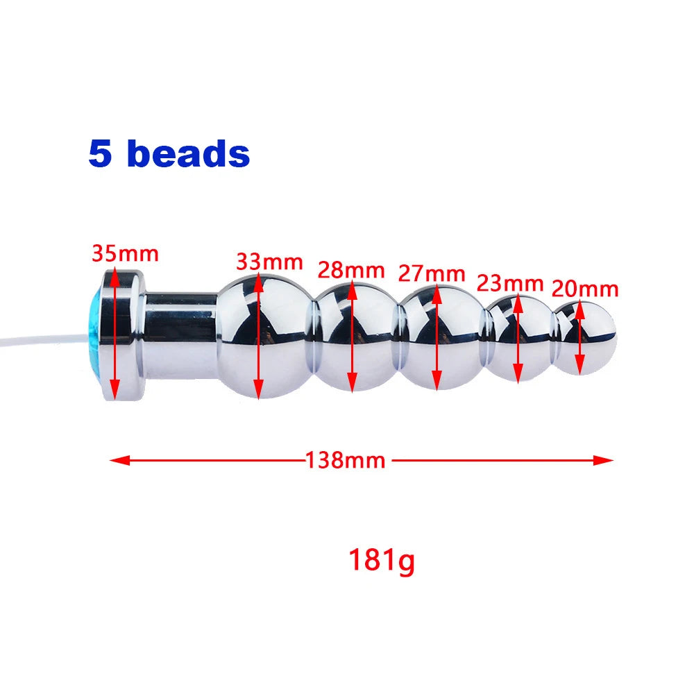 Electric-Stimulation Metal Anal Bead Plug