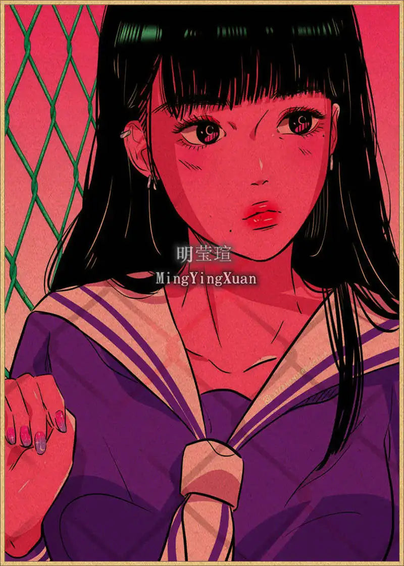 Japanese Anime 4K-Style Decorative Wall Poster