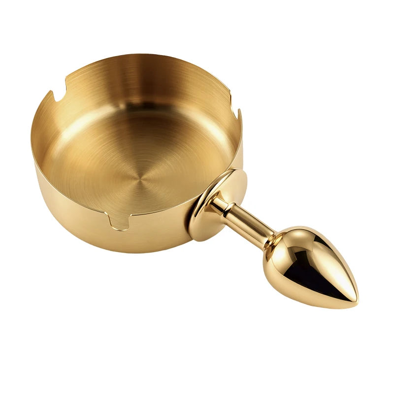 Metal Ashtray-Style Anal Plug
