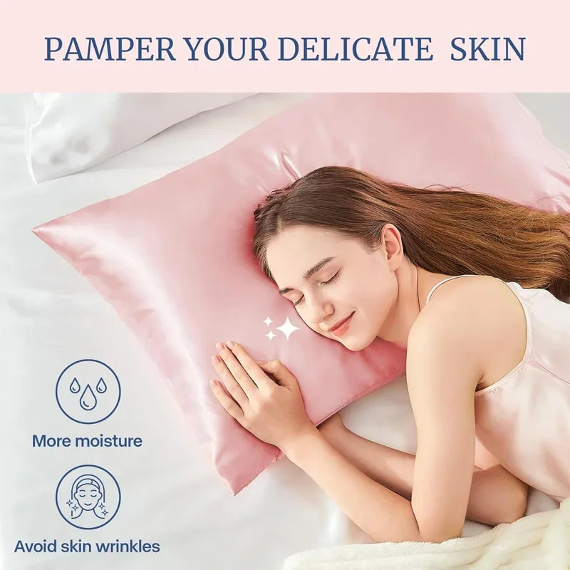 Silk Pillowcase & Extra-Large Satin Bonnet Set