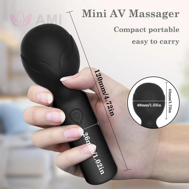 USB-Rechargeable Waterproof 10-Speed Wand Massager