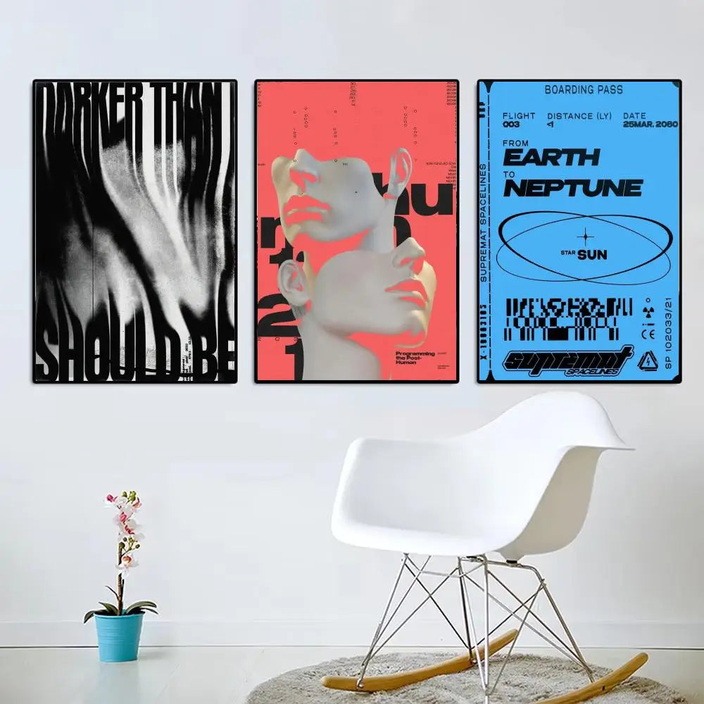 Abstract Roman Aesthetic Canvas Wall Poster