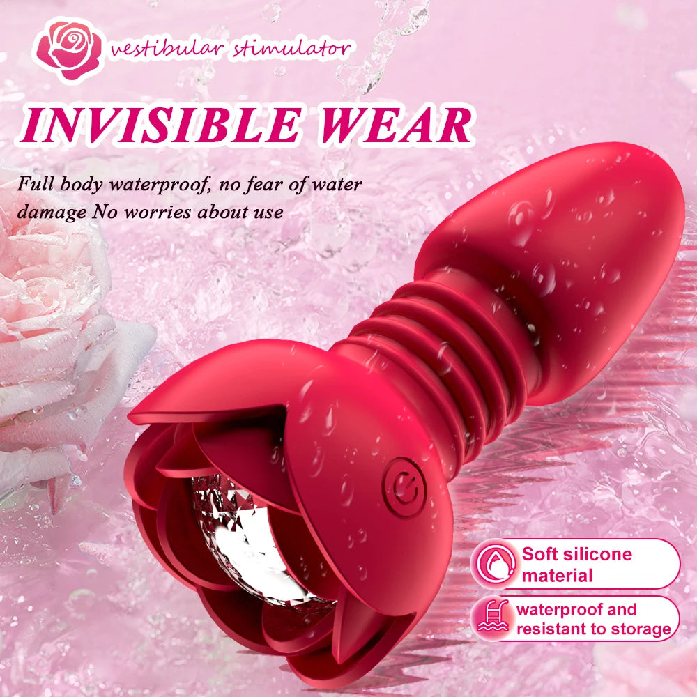 Wireless Remote Telescopic Vibrating Anal Plug
