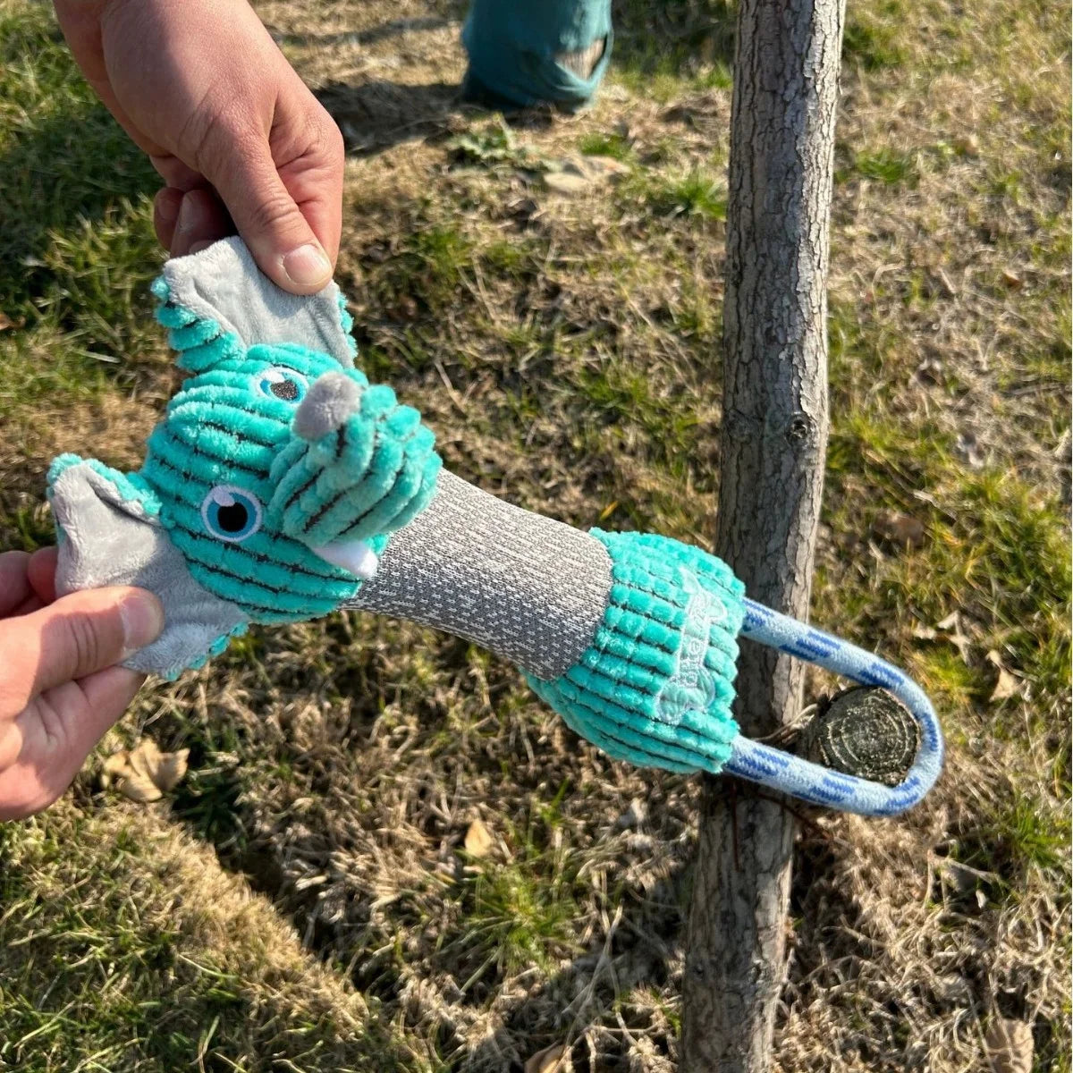 Animal-Shaped Corduroy Squeaky Dog Toy