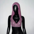 Women Sexy Mesh See Through T Shirt Shiny Rhinestone Fishnet Hollow Out Crop Top Sleeveless Beach Cover Up Party Club Tank Tops