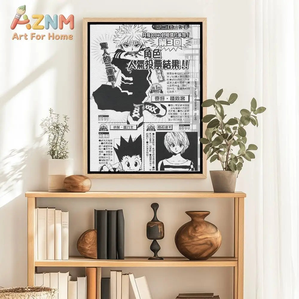 1pcs H-Hunter x hunter Paper Print Home Living Room Bedroom Entrance Bar Cafe Art Painting Decoration