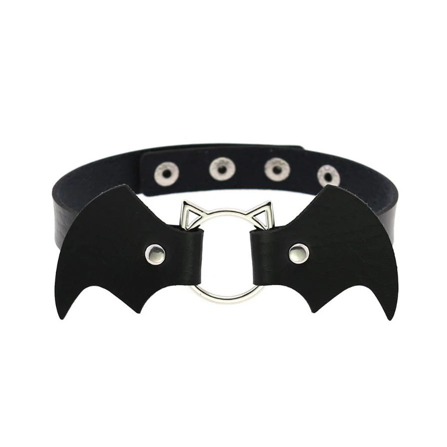 Choker Collar Necklace Woman Black Punk Sexy PU Leather Heart Lock Key Spike Chocker Gothic Cosplay Accessories Party Jewelry