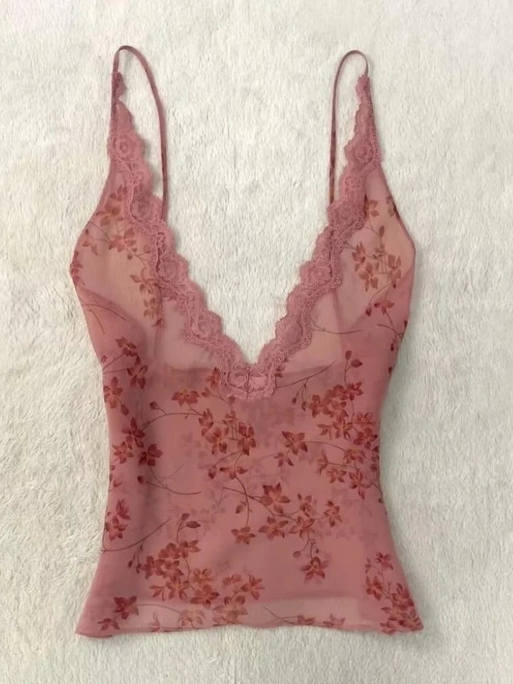 Vintage Y2K Slim Camisole Crop Top