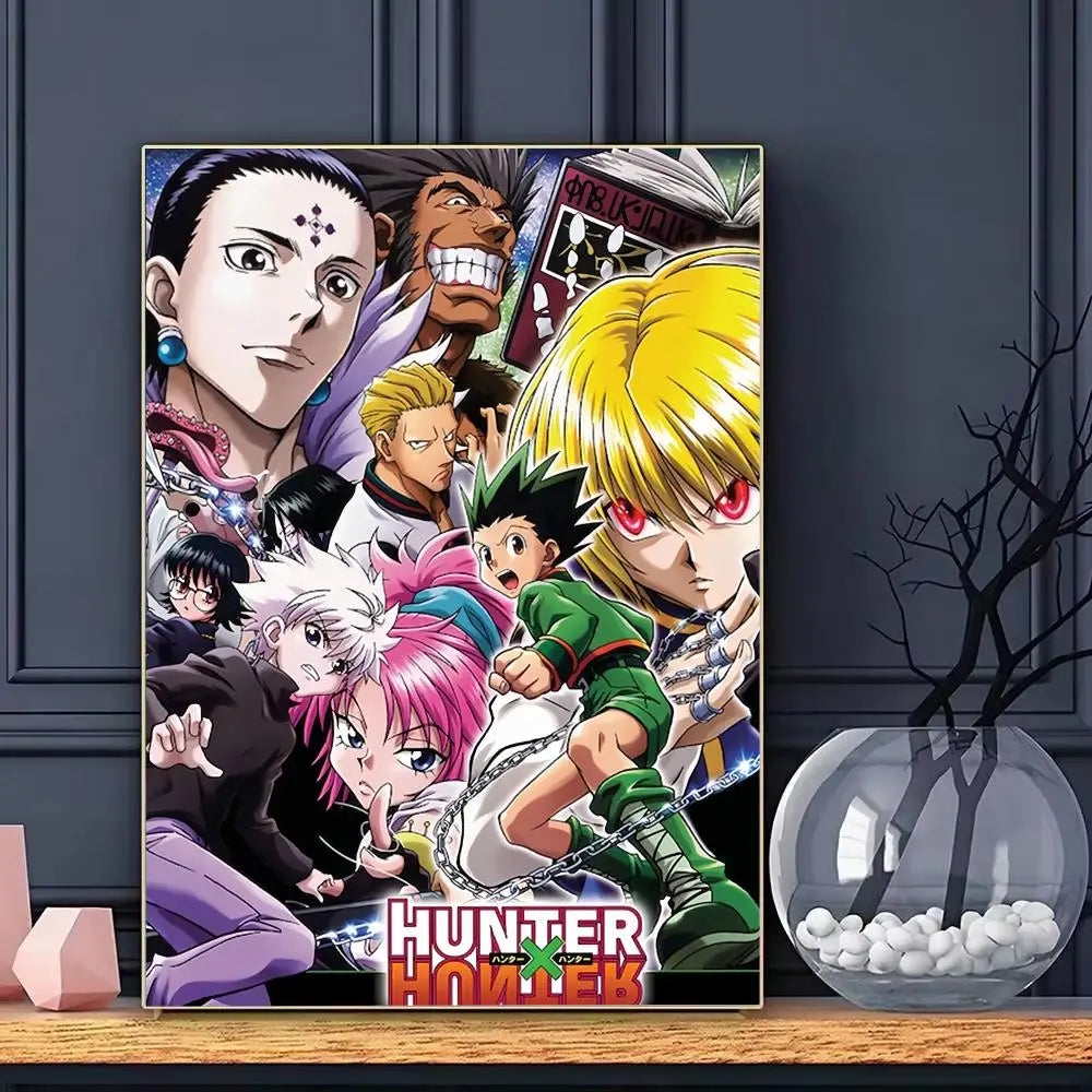 Anime H-Hunter x H-Hunter Poster HD Art Decorative Wall Art Waterproof Home Décor for Living Room Bedroom Café Stylish Gift