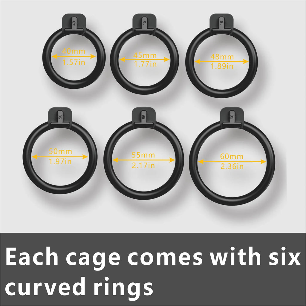Silicone Chastity Cage with Spiked Rings