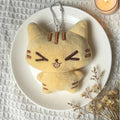 Strawberry Cat Retro Plush Bag Charm Keychain