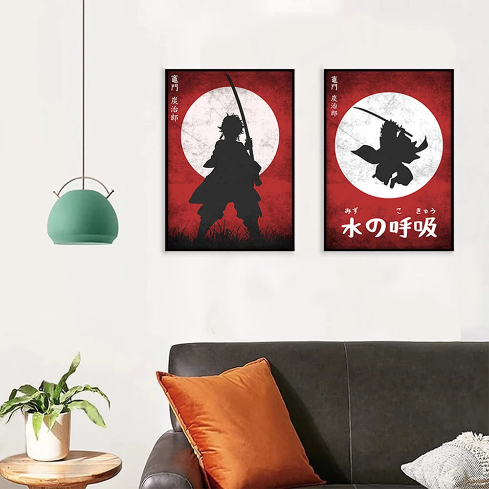 Japanese Classic Anime Characters Wall Art Posters Modern Home Kids Room Decoration Canvas Paintings Mural Picture Print Artwork
