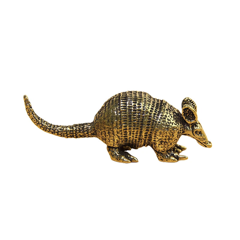 Brass Armadillo Mini Figurine – Vintage Style