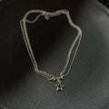 Plush Leopard Bone Choker for Women, Korean Kawaii Fashion Star Pendant Necklace, Harajuku Sexy Accessories, Y2K Jewelry Gift