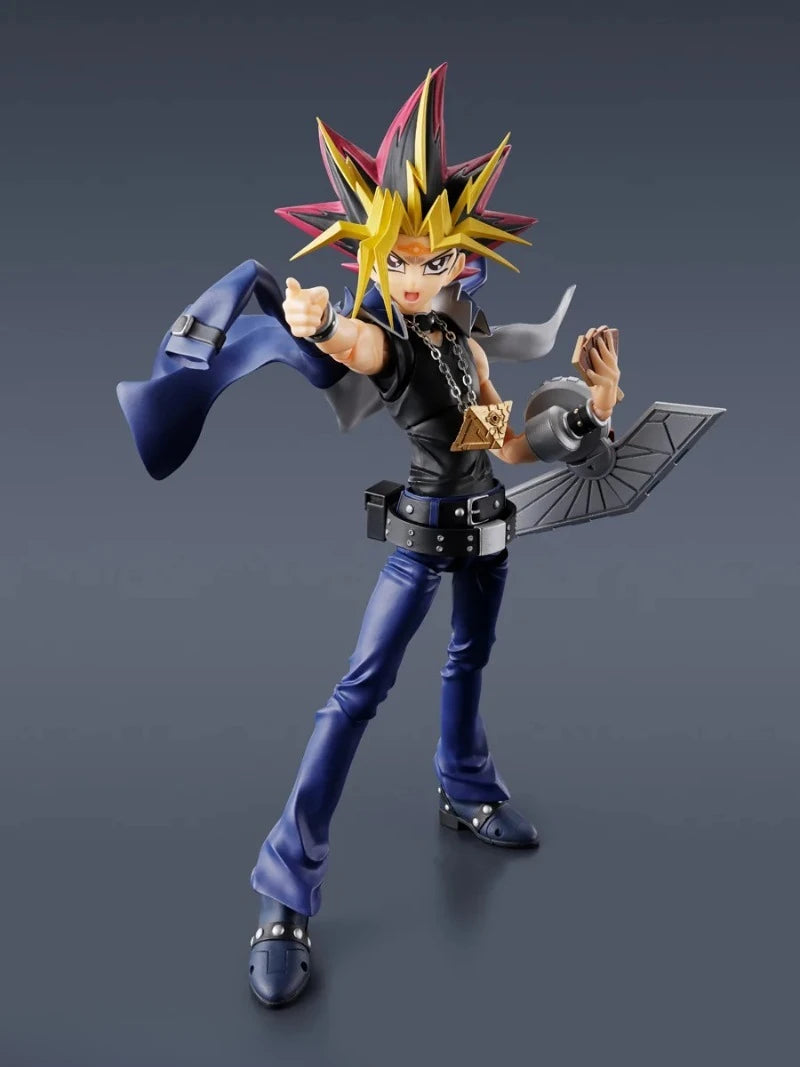 Original BANDAI S.H.Figuarts Yami Yugi Yu-Gi-Oh! Duel Monsters Action Toys Model Collection Anime Figurine Gift WY